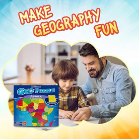 Geotoys GeoPuzzle country-shaped pieces help kids recognize nations through tactile play