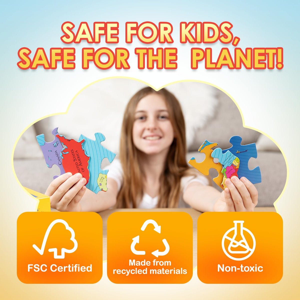 Geotoys GeoPuzzle family play promotes bonding and teamwork.