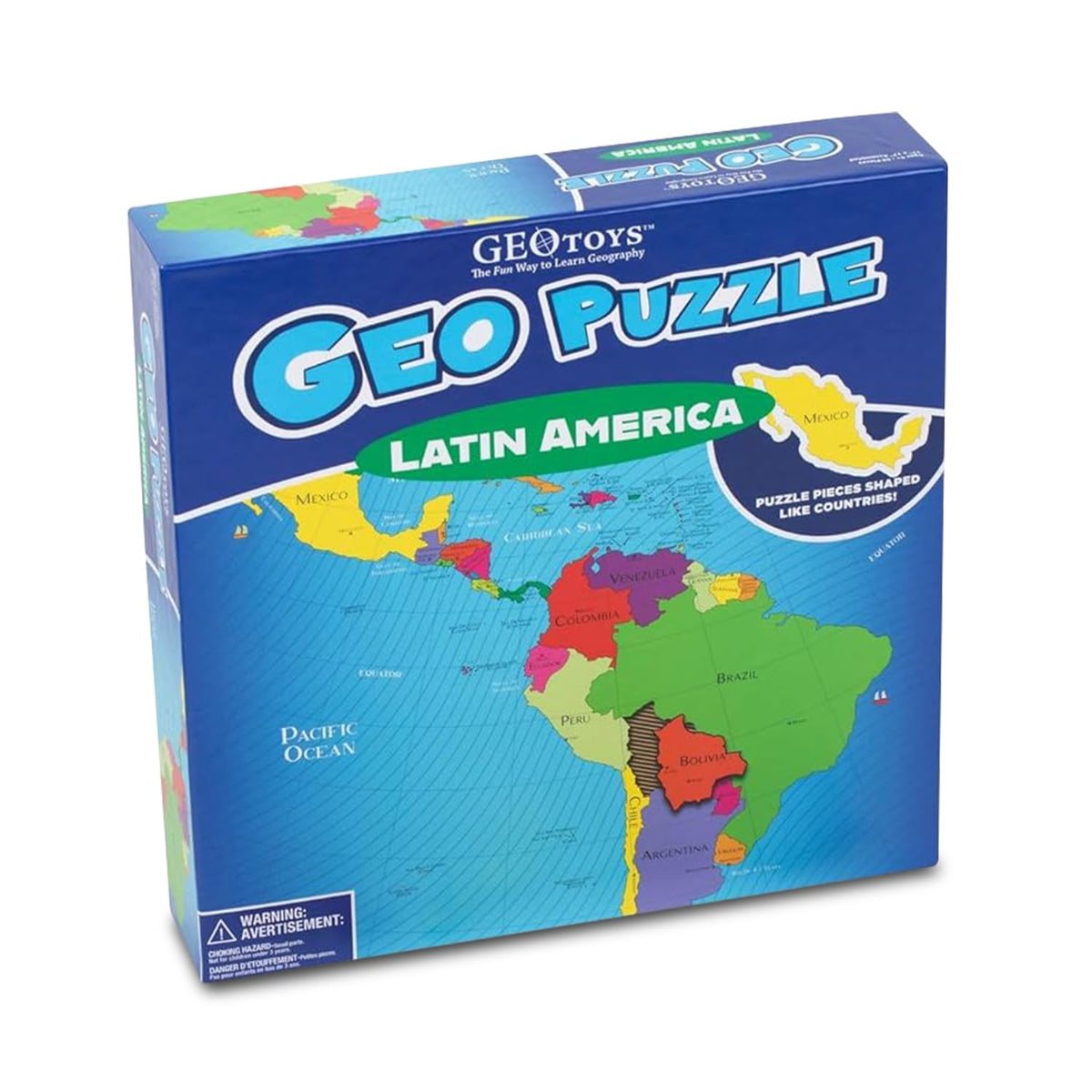 GeoToys GeoPuzzle geography games encourage kids to explore regions with curiosity.