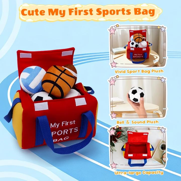GERBIT Basketball Plush bright, cuddly ball for visual and tactile play