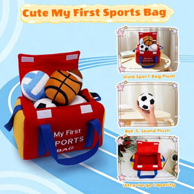 GERBIT Basketball Plush bright, cuddly ball for visual and tactile play