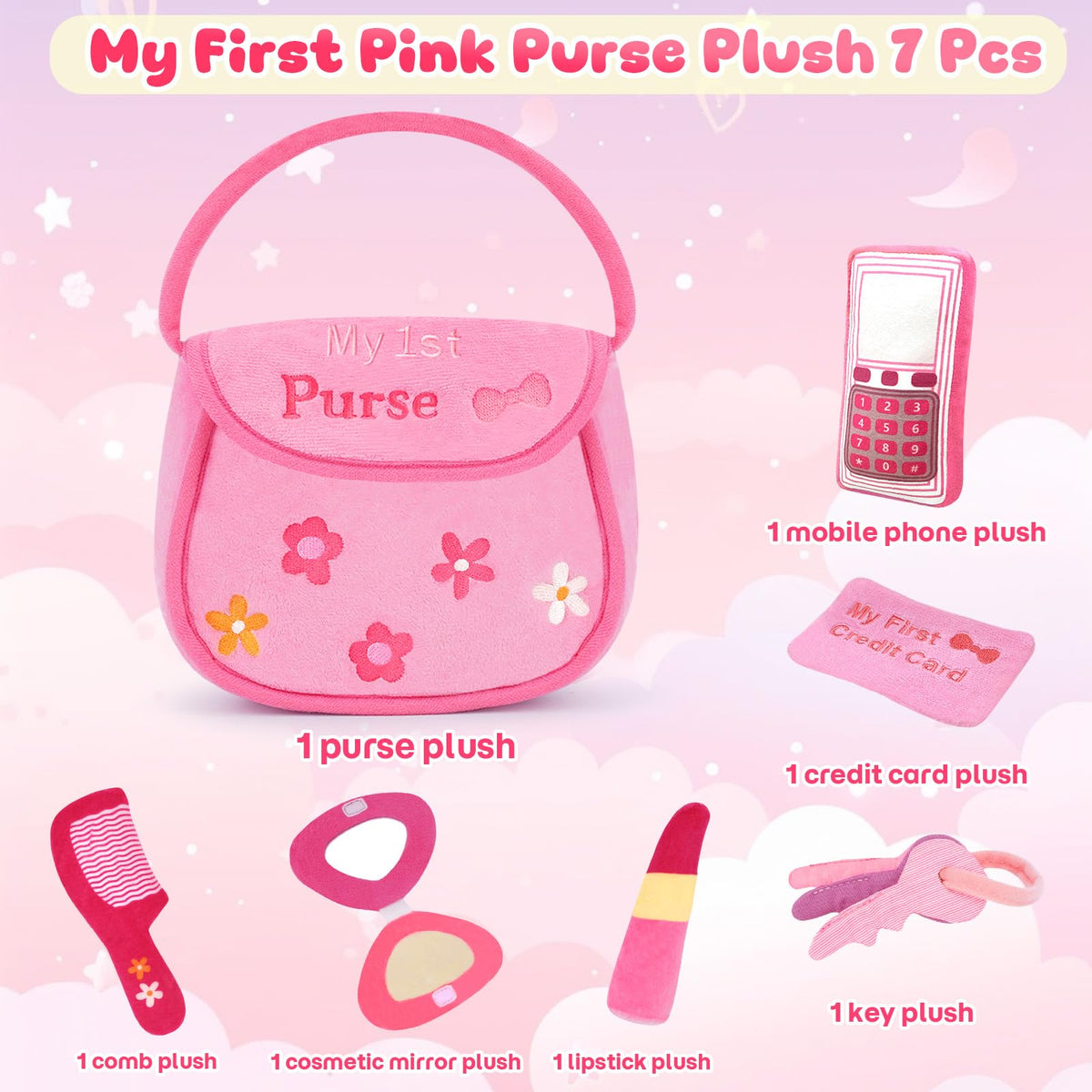 GERBIT Credit Card Plush: mini accessory for pretend shopping and role-play within the set.