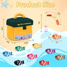 GERBIT Fishing rod plush encouraging interactive pretend play and fine motor skills.