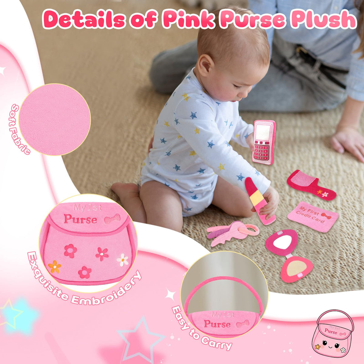 GERBIT Key Plush: tiny key toy that adds detail to baby's role-play adventures.