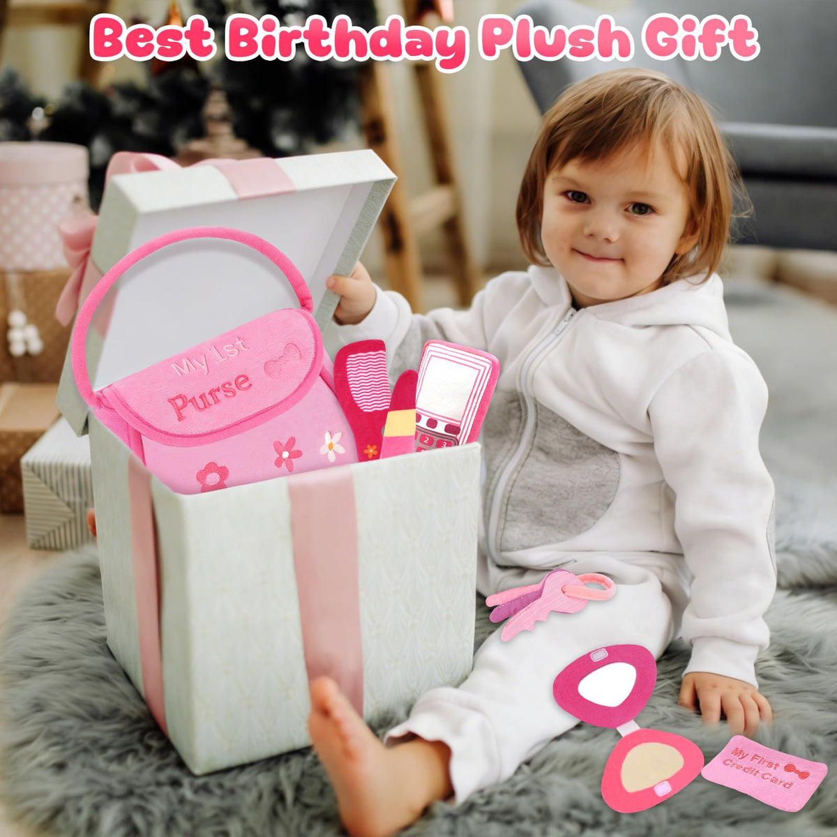 GERBIT Mirror Plush: child-friendly soft mirror for self-check and early grooming pretend play.