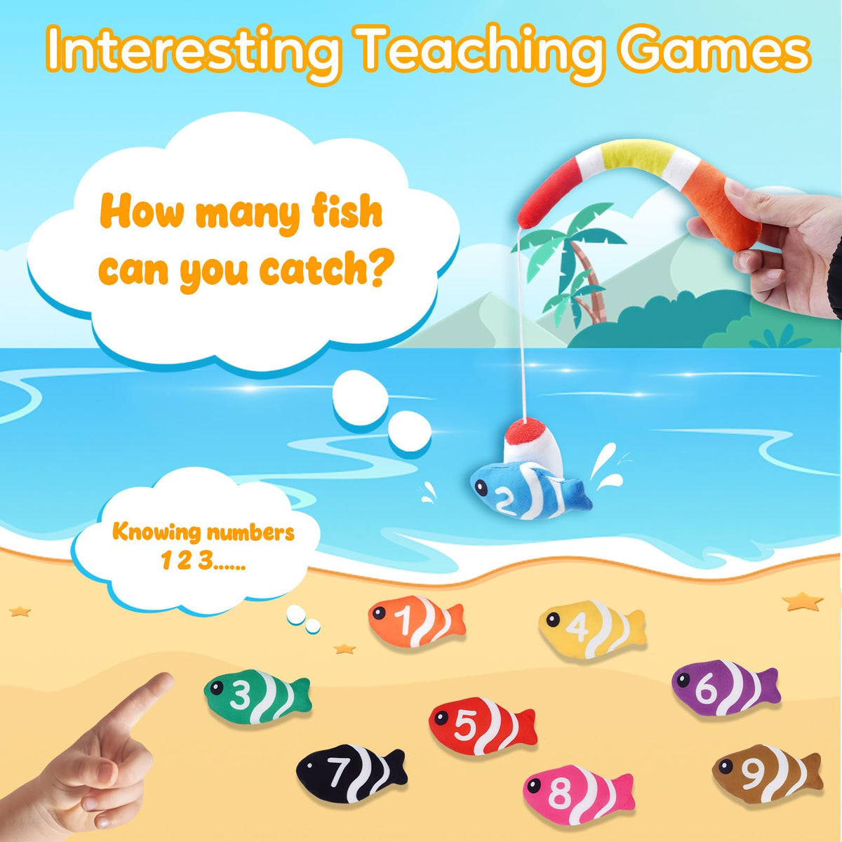 GERBIT nine fish plush collection designed for gentle squeezes and delightful squeaks.