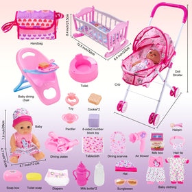 gerleek doll-accessories 20plus items support varied imagined scenarios.