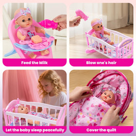 gerleek storage handbag keeps doll gear organized during outings.