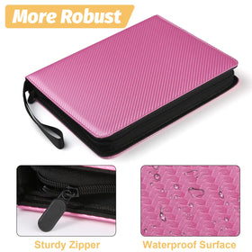 Binder holds up to 720 cards with 40 pages and double-sided sleeves