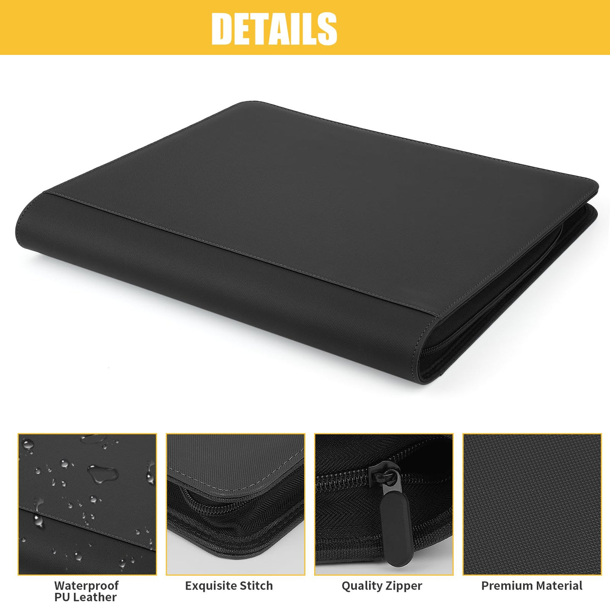 GERMUN Diamond Black binder capacity of 324 toppers for large collections
