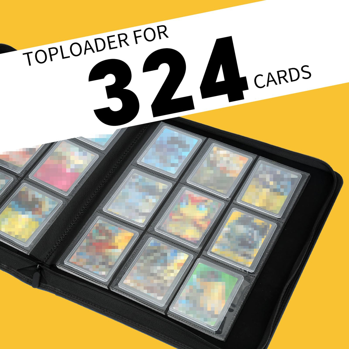 GERMUN Diamond Black binder with double-sided pockets supporting easy viewing