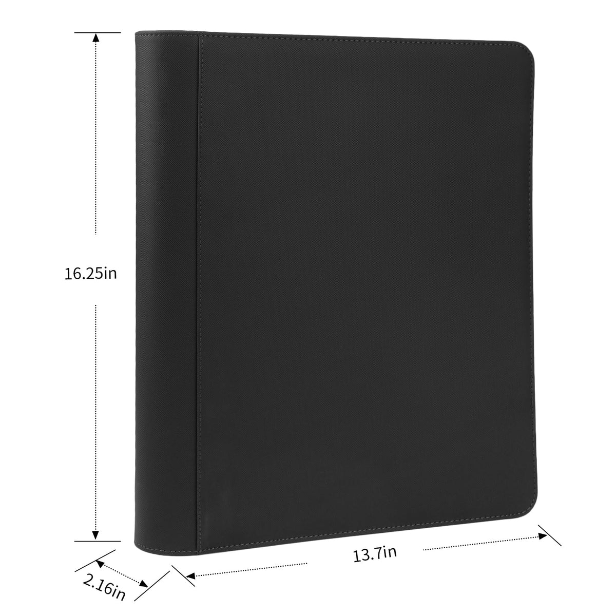 GERMUN Diamond Black binder opened to show double-sided pockets for quick access