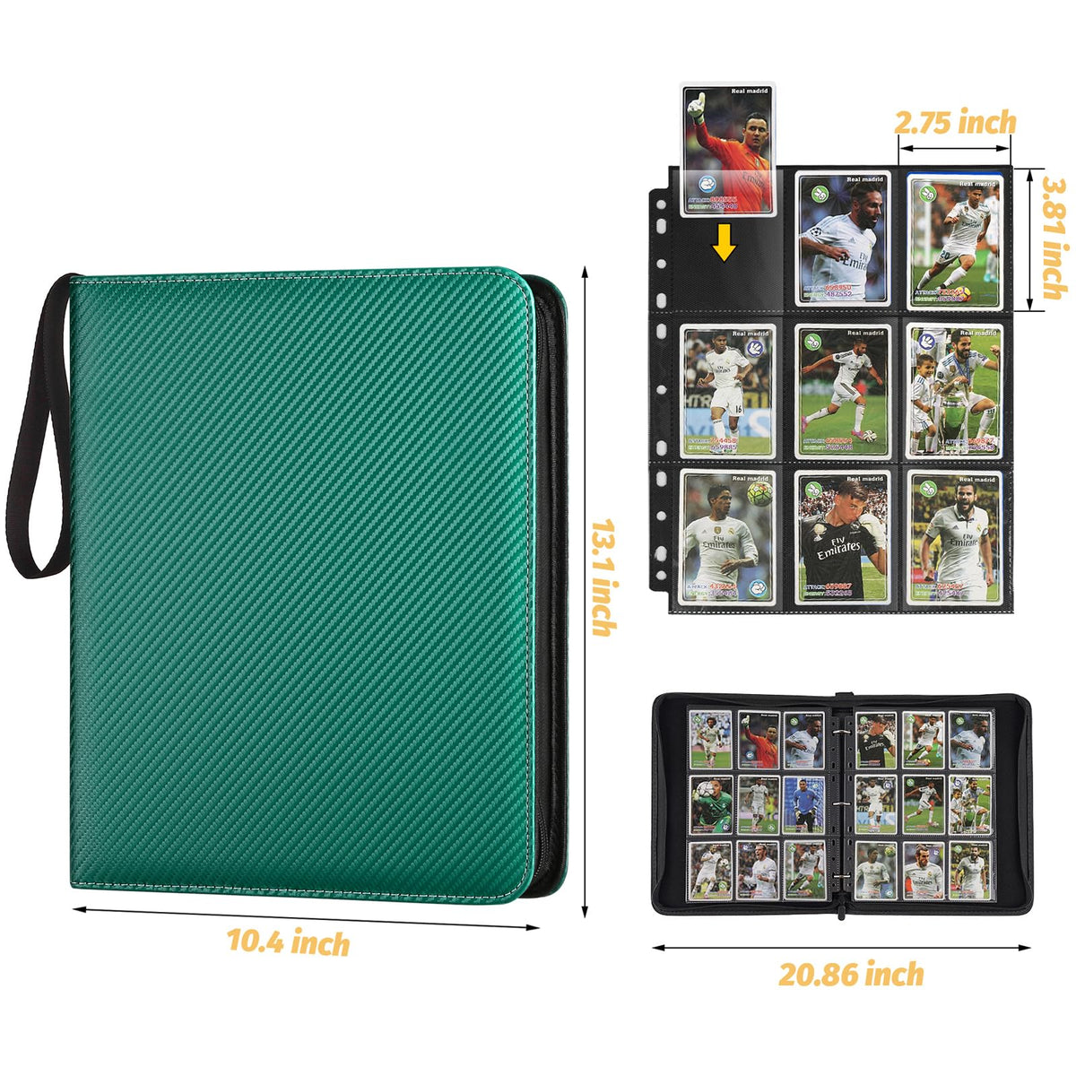 GERMUN zippered binder with PU leather offers durable, water-resistant protection.