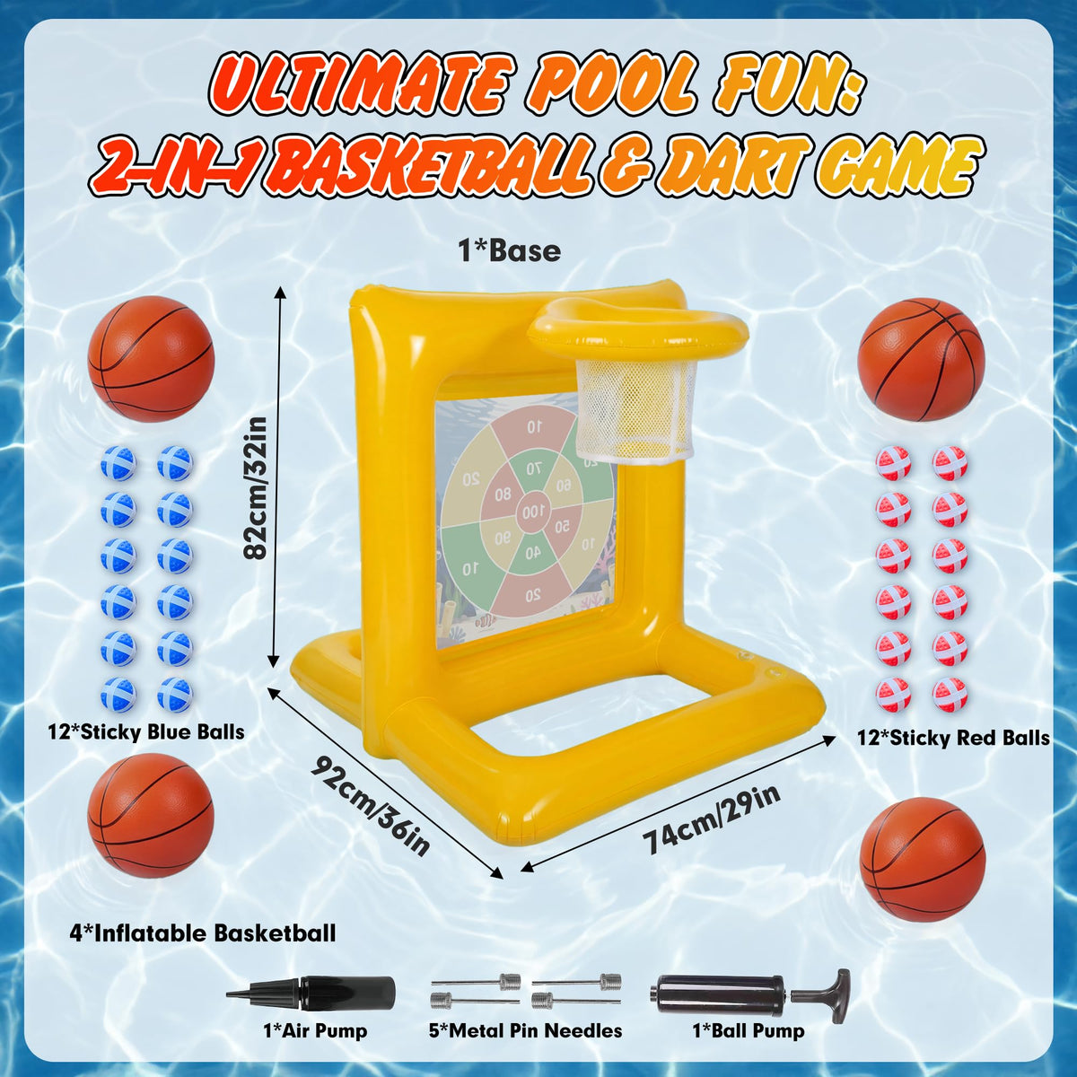 Gerosi pool dart board side with sticky balls supports team scoring