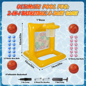 Gerosi pool dart board side with sticky balls supports team scoring