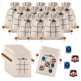 Gerrii Easter tic tac toe bag with Jesus and Bible pieces, ideal for classroom gifts.