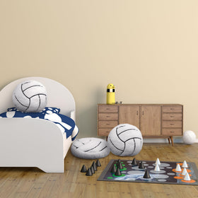 Gerrii volleyball pillow plush closeup emphasizes soft exterior and resilient fill