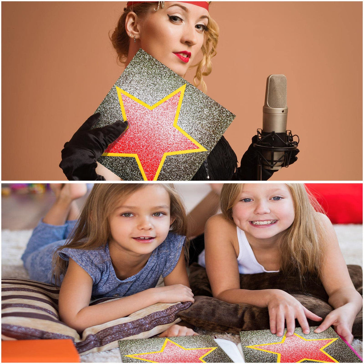 Gersoniel gift box decoration sticks to surfaces for easy party styling.
