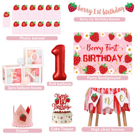 Gertaryo Strawberry Balloon Arch demonstrates a vibrant, photo-ready setup
