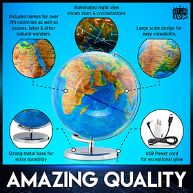 Get Life Basics globe suitable for classroom and office decor