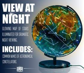 Get Life Basics globe at night lights constellations for night-sky exploration