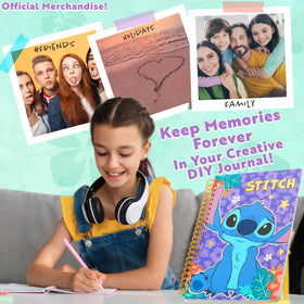 Get Trend Disney Stitch journal kit notebook open page for writing and doodling.
