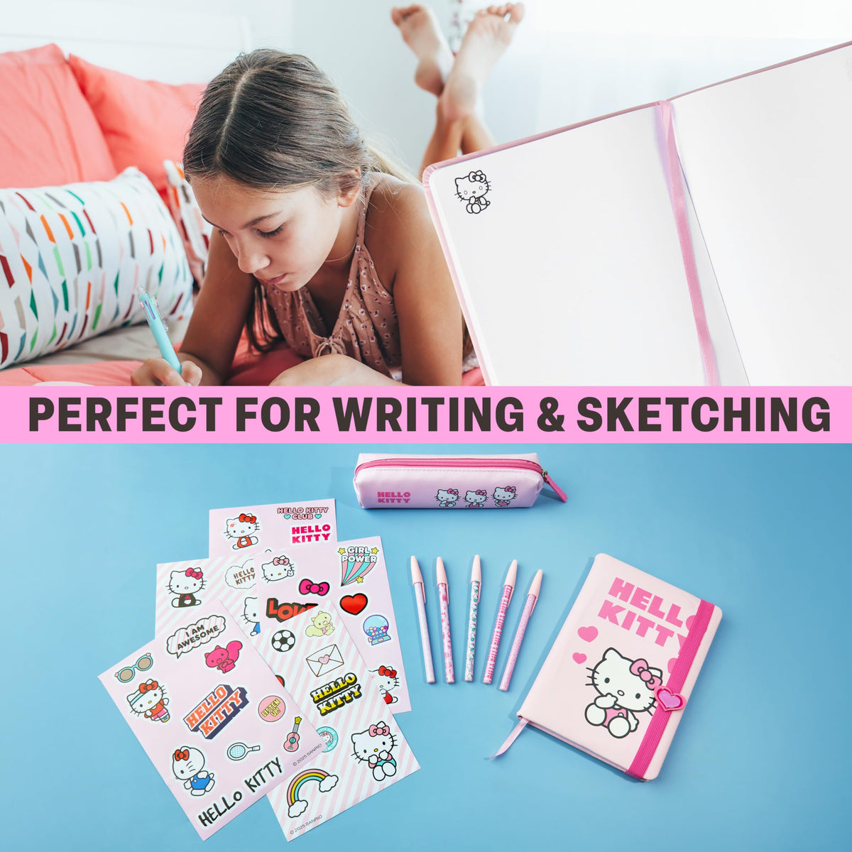 Get Trend Hello Kitty pencil case keeps supplies organized for home or class.