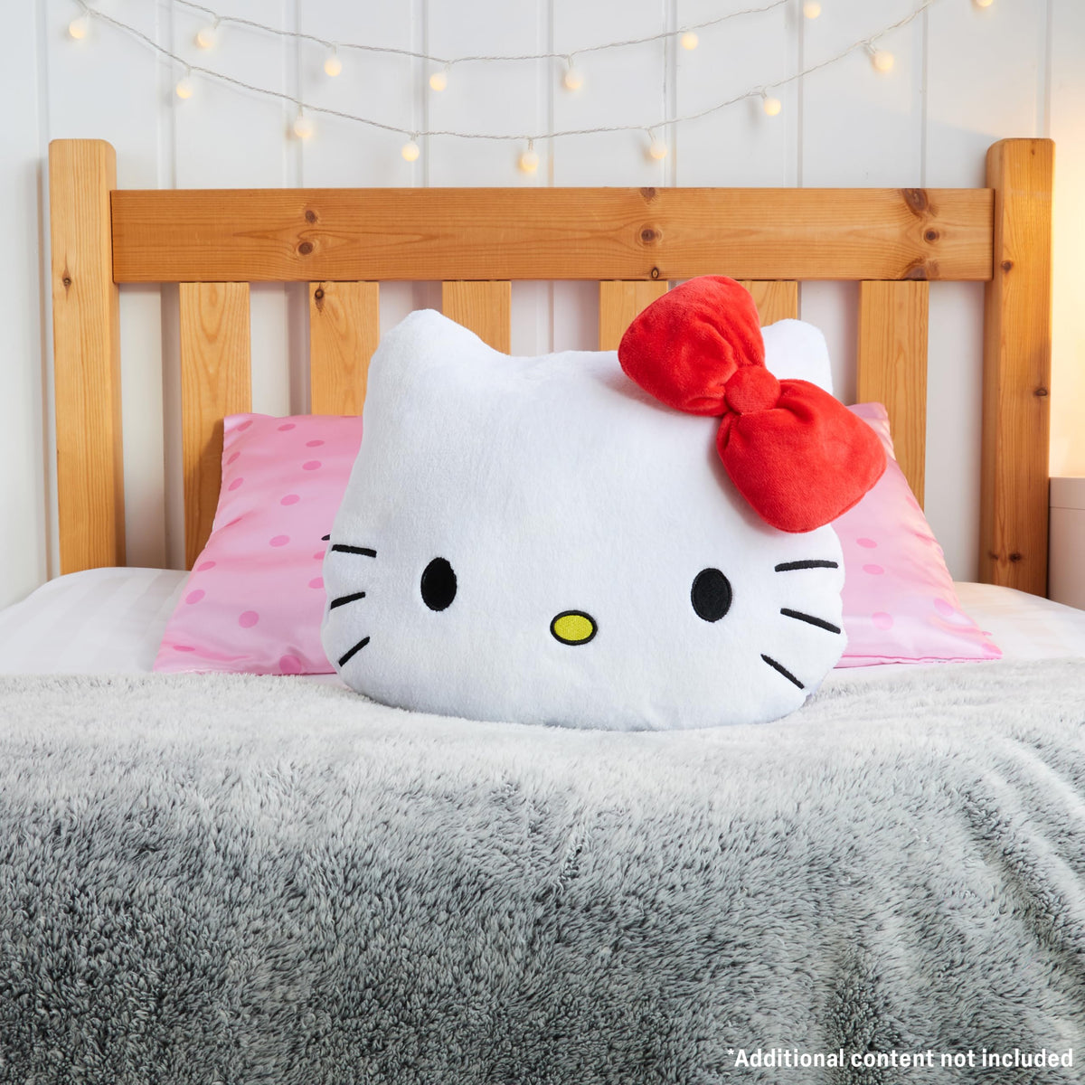Get Trend Hello Kitty plush cushion compact size fits beds and chairs.
