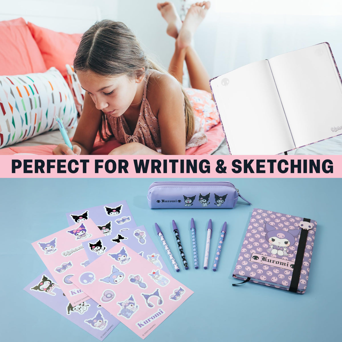 Get Trend Hello Kitty Kuromi stickers pack boosts decorating creativity.
