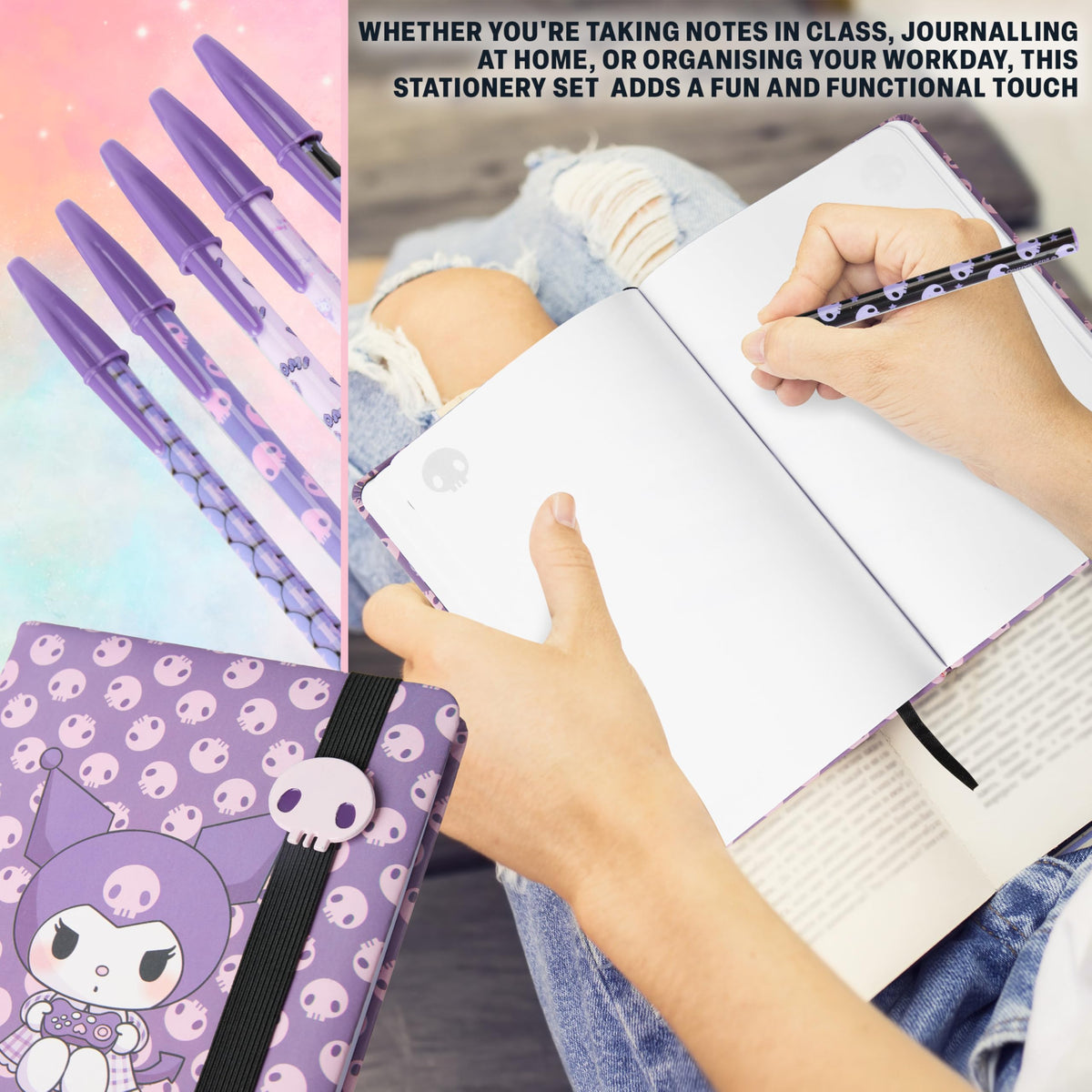 Get Trend Kuromi pencil case with cute storage for school supplies.