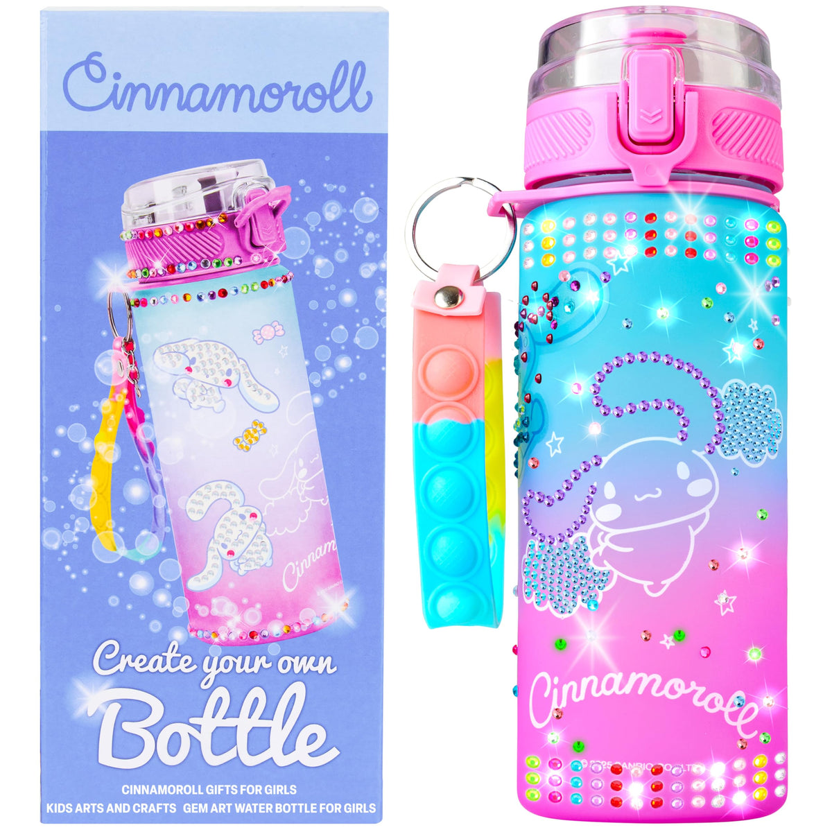 Get Trend Sanrio Hello Kitty decorate bottle kit image showing kid friendly bottle decorating activity.