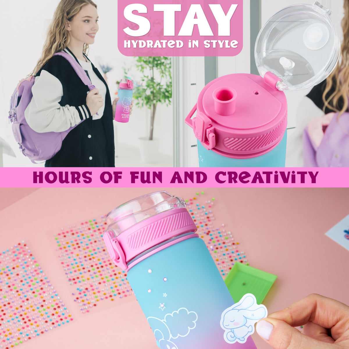 Get Trend sticker and gem art supplies for kawaii bottle personalization and gift ideas.