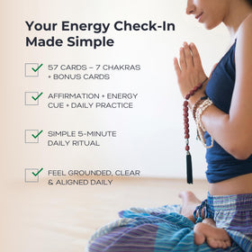 Getta Girl Aura Chakra cards closeup showing soft matte finish for calm handling.