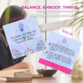 Getta Girl Aura Chakra soft matte cards held for grounding rituals.