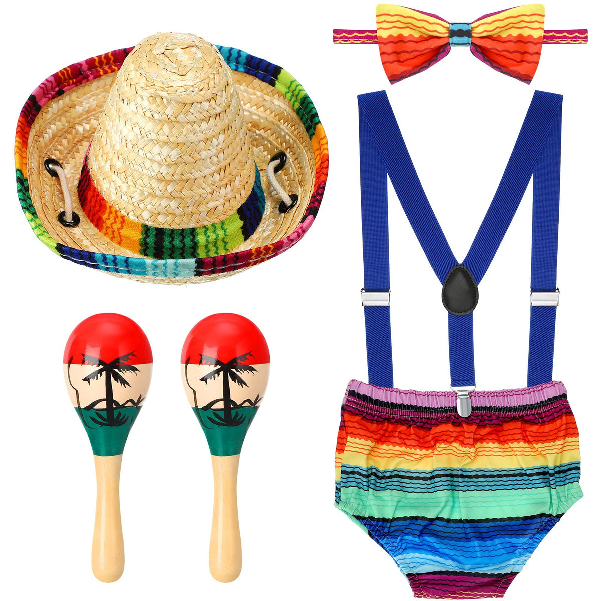 Geyoga Cinco De Mayo baby hat ready for festive photos and cake smash moments.