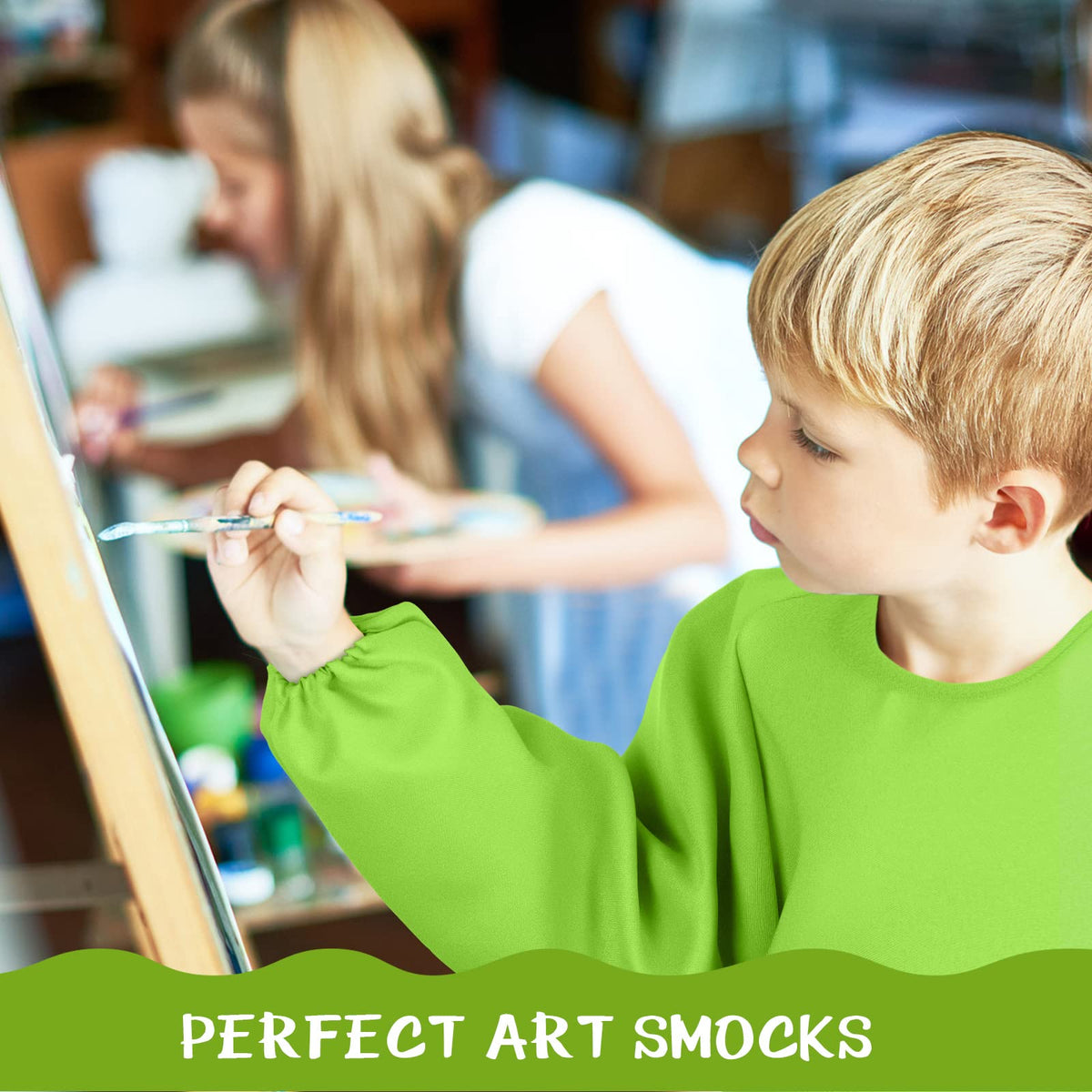 Geyoga durable-stitching-tear-resistant-smock withstands daily messy play