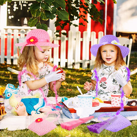 Geyoga feather boas pink and purple with shimmering stripes for festive play