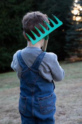 G and F Products JustForKids hoe with metal head for active garden tasks.