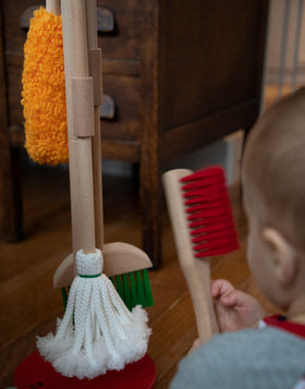 G & F Products JustForKids wooden duster for colorful dusting play