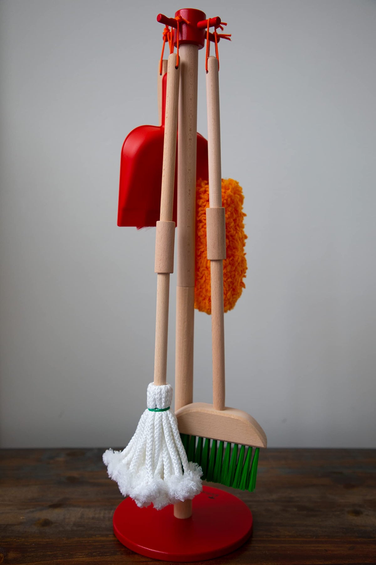 G & F Products JustForKids wooden mop for pretend chores and coordination practice