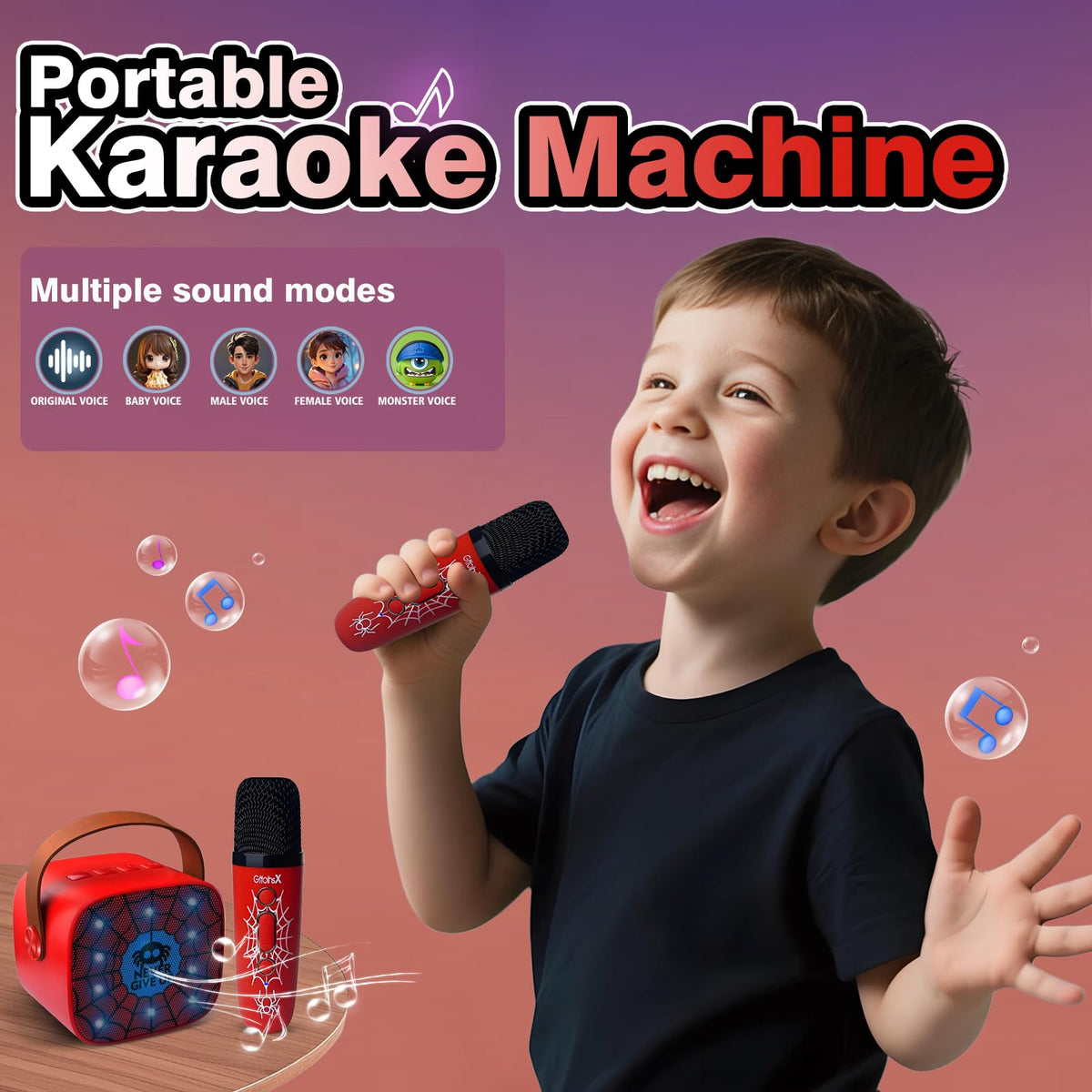 GffoihsX karaoke with spider pattern design as a party centerpiece.