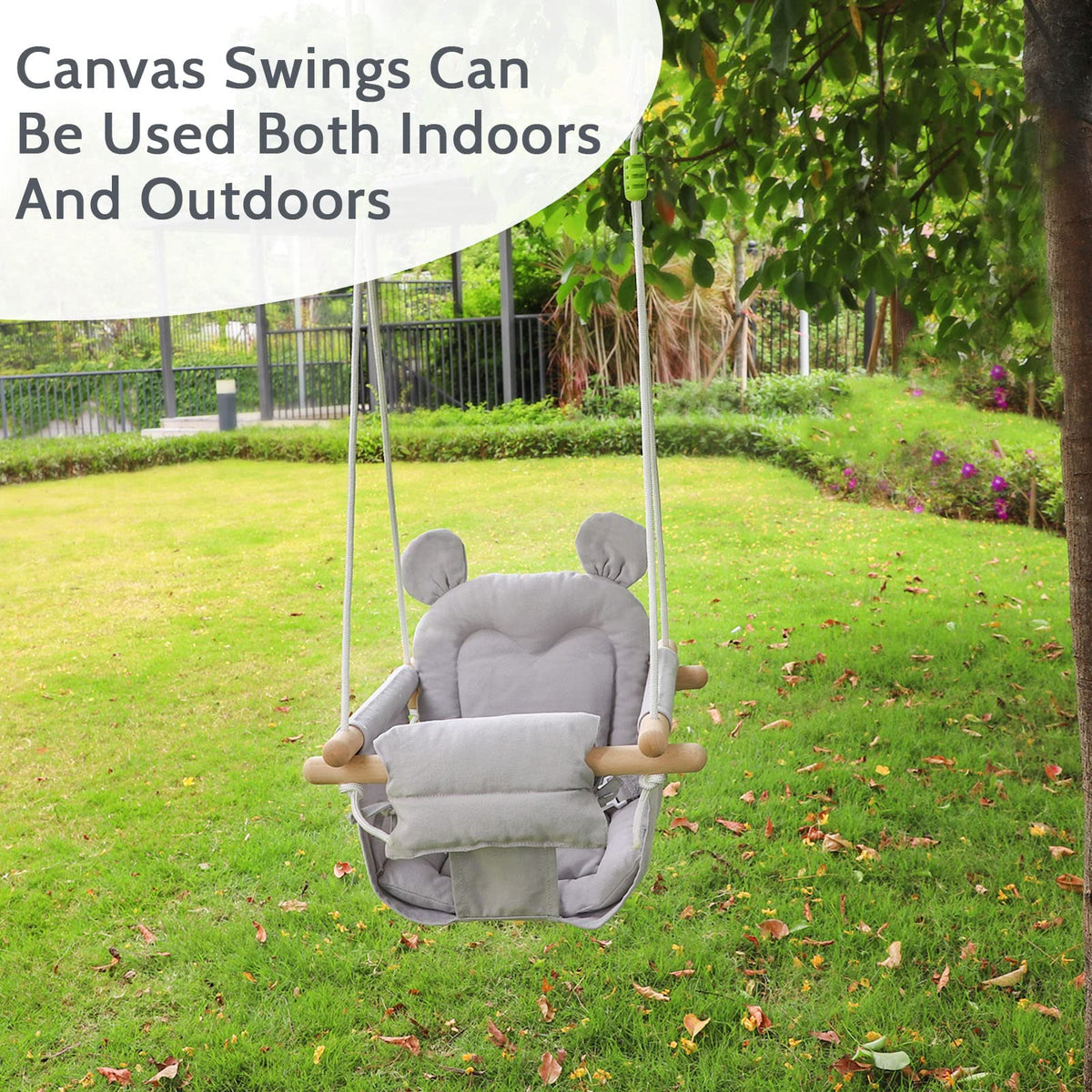 GFU swing fits indoor and outdoor spaces for versatile setups