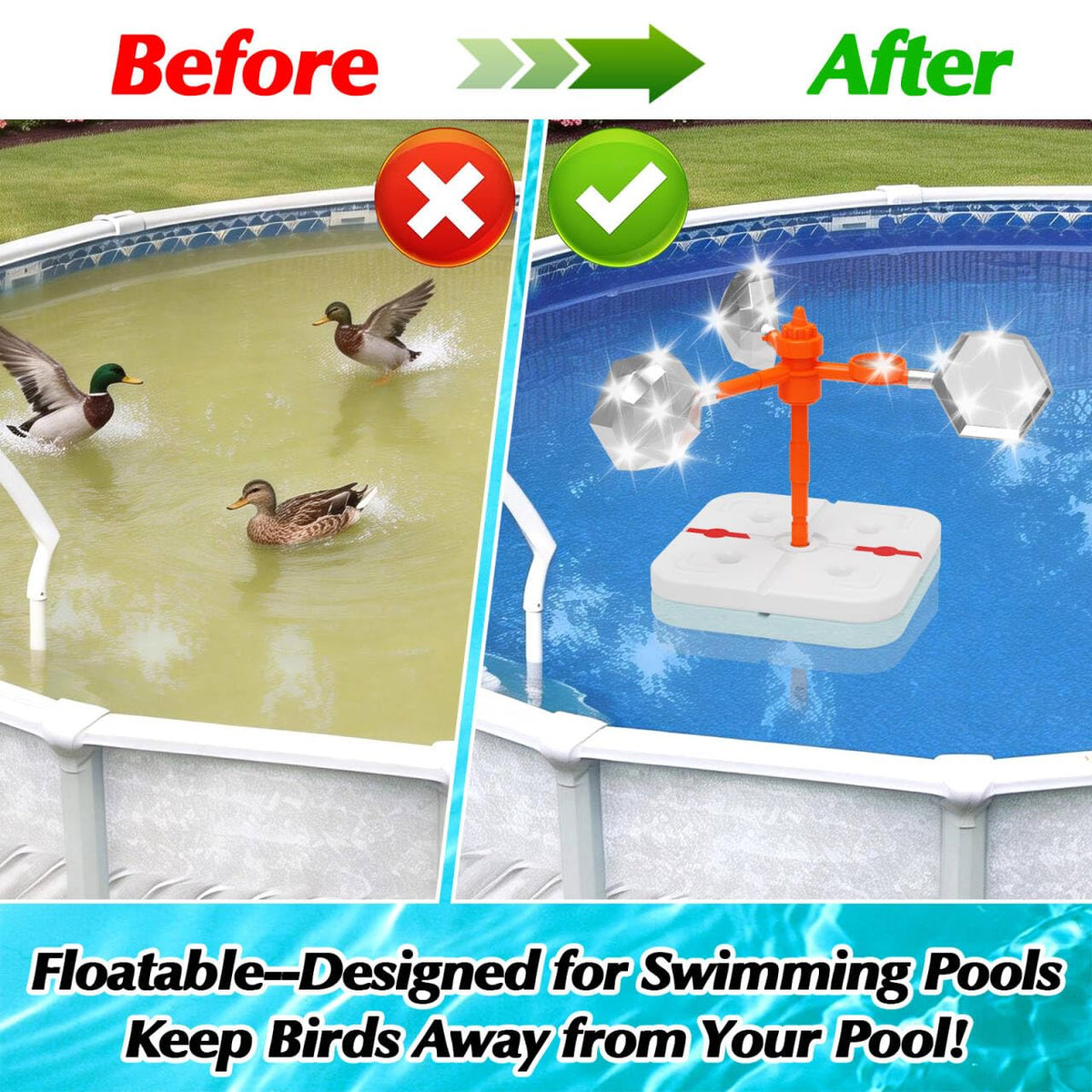 GFYYBKJ backyard pond deterrent minimizes bird visits