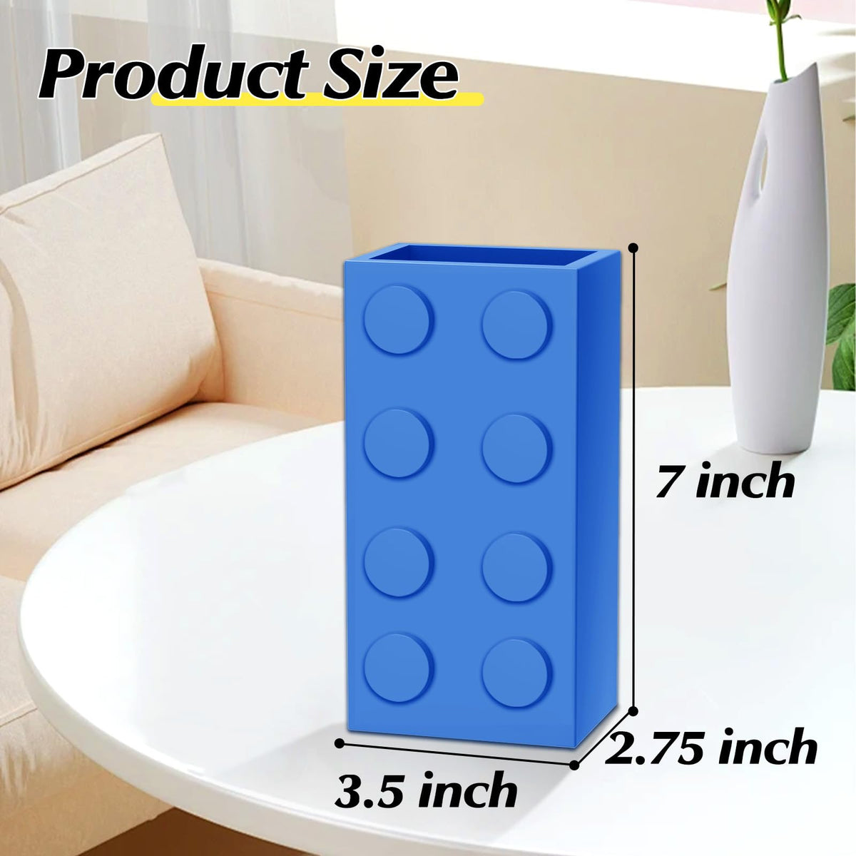 GFYYBKJ display stand for Lego roses with blue finish for stable arrangements.