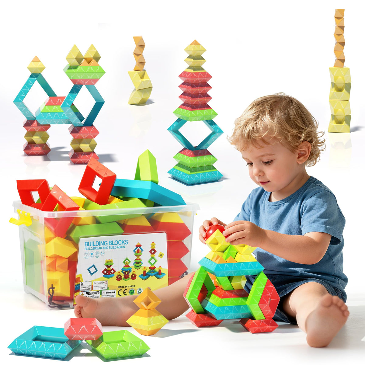 Ggiibro pyramid stacking toys offer durable blocks for open-ended play and stacking skill development