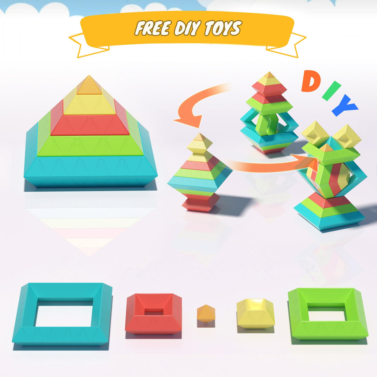 Ggiibro storage box keeps all pieces organized for quick cleanup.