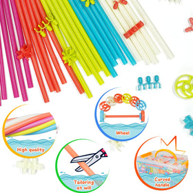 Ggiibro Straw Constructor flexible car highlights adaptable connectors.