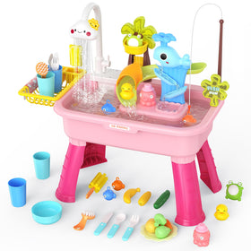 GGRH water table with cloud faucet for imaginative kitchen play
