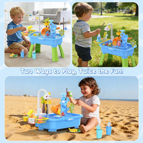 GGRH water table removable legs adapt to tabletop or stand-up play.