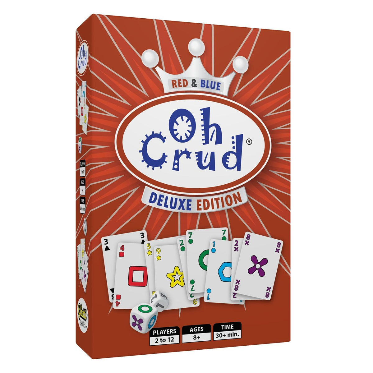 GhettiGames Oh Crud Deluxe Edition cover, family-friendly party game for family nights.